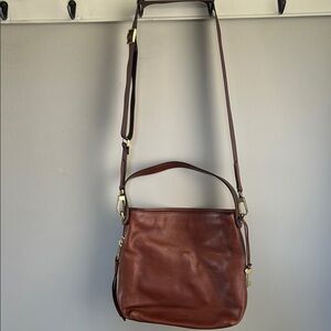Fossil Brown Leather Shoulder Bag
